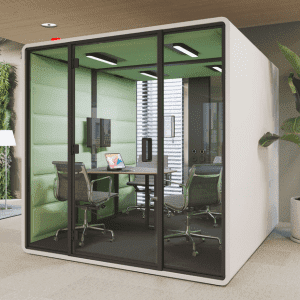 Moderne kantoorinrichting akoestische cabine HushFree