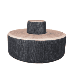 Ziteiland rond boomstam